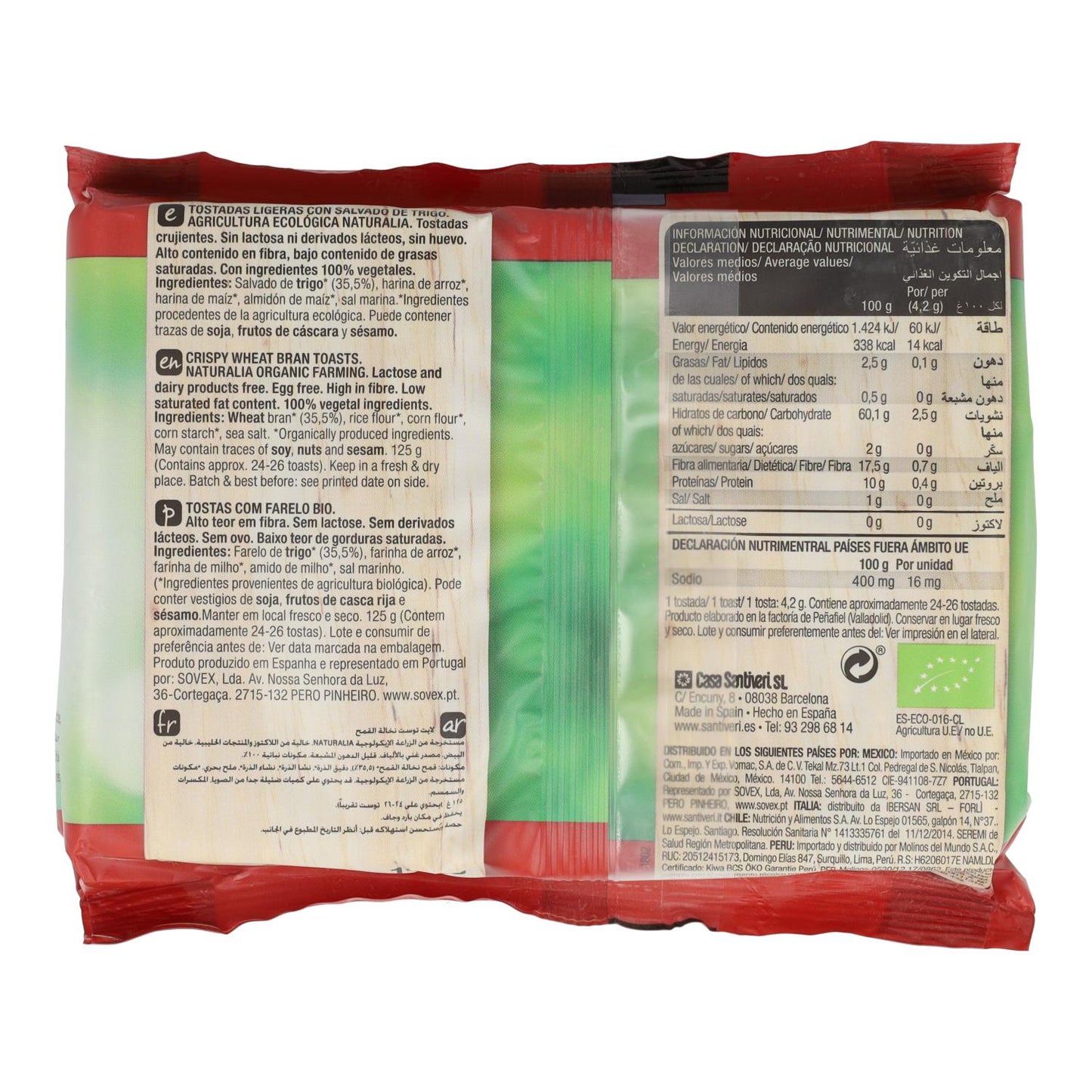 Tosta Leve Santiveri com Farelo 125g