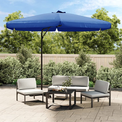 Vidaxl Sombrilla De Jardín Con Palo De Acero Azul Azure 300 Cm_1