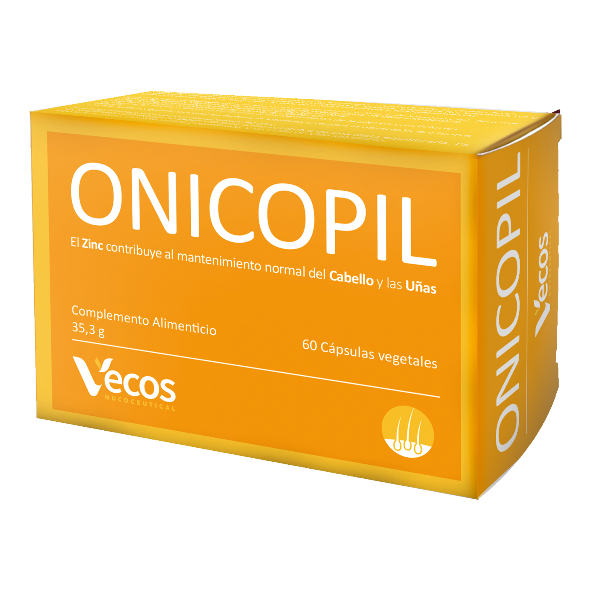 Onicopil Vecos 60 Cápsulas | Cabello, Piel Y Uñas | Biotina, Zinc Y Aminoácidos_0