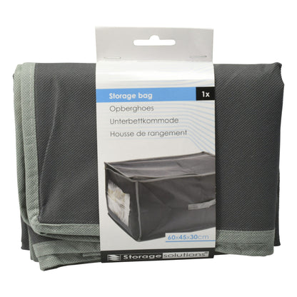 Well Home Funda Protectora Para Manta No Tejida De Alta Calidad En Gris Oscuro Con Ribete Gris Claro_0
