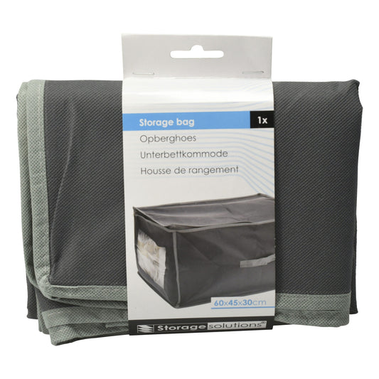 Well Home Funda Protectora Para Manta No Tejida De Alta Calidad En Gris Oscuro Con Ribete Gris Claro_0
