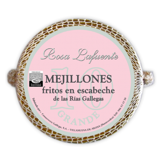 Mexilhões fritos em conserva 10 unidades Rosa Lafuente 115 g