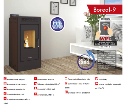 Bricosol Estufa De Pellet Boreal 9 Kw Burdeos_2