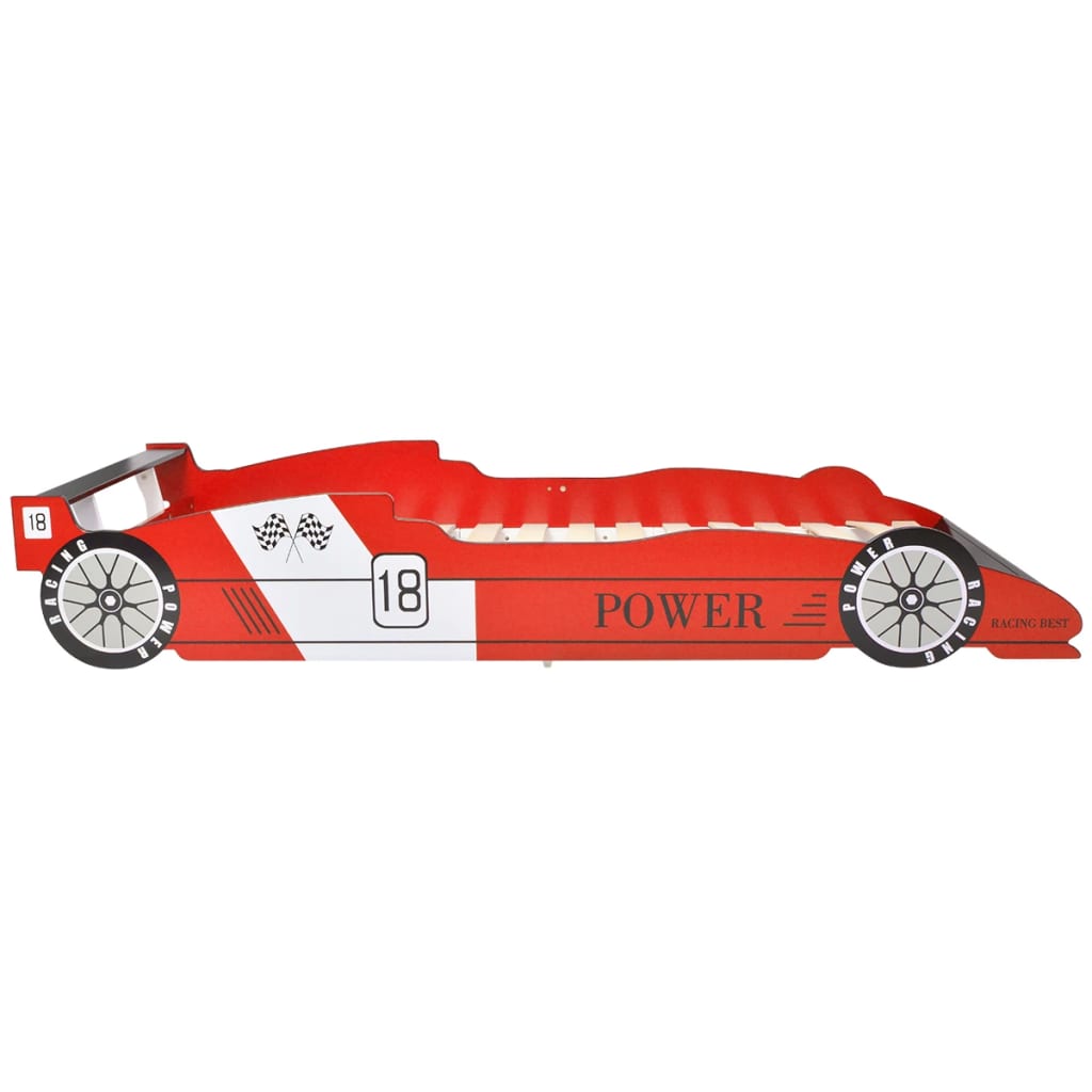 Cama Con Forma De Coche De Carreras Para Niños Roja 90x200 Cm / Vetonek_0