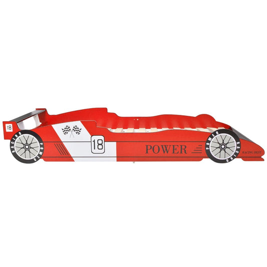Cama Con Forma De Coche De Carreras Para Niños Roja 90x200 Cm / Vetonek_0