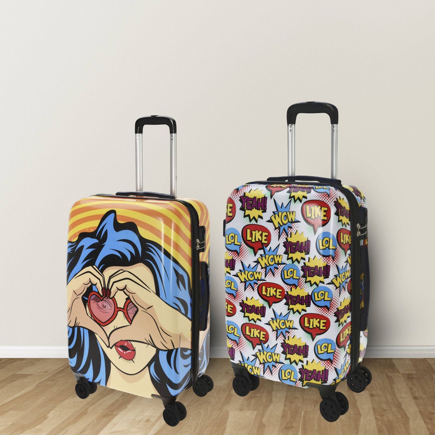 Well Home Juego De 2 Maletas Abs Trolley De 20'' Y 24''_2