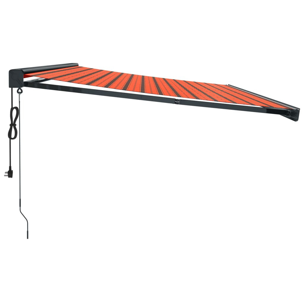 Vidaxl Toldo Retráctil Aluminio Y Tela Naranja Y Marrón 5x3 M_3