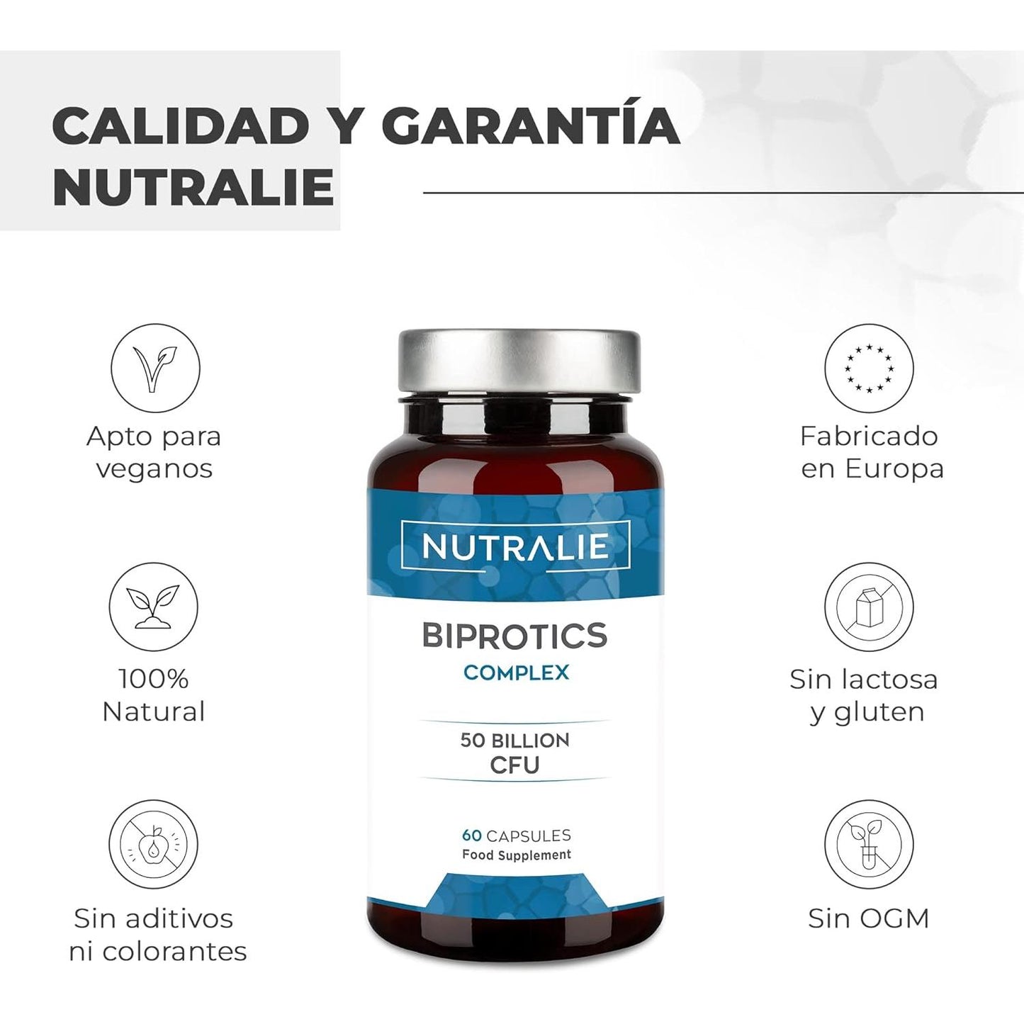 Nutralie Probióticos Intestinais 10 Estirpes 60 Cápsulas