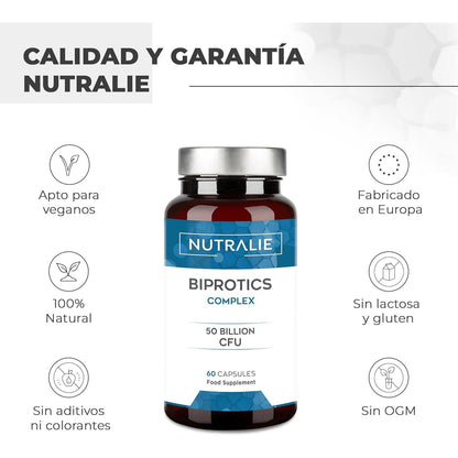 Nutralie Probióticos Intestinais 10 Estirpes 60 Cápsulas