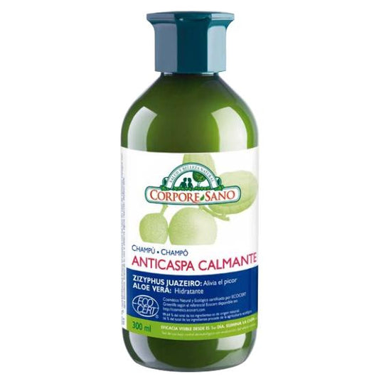 Champô anticaspa e calmante com Zizyphus Juazeiro e Aloe Corpore Sano 300 ml