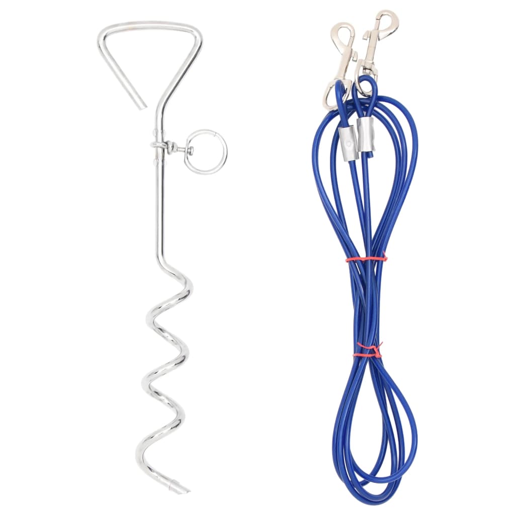 Cable De Amarre Para Perros Con Estaca De Tierra 3 M_1