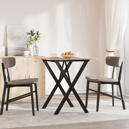 Mesa De Comedor Marco X Madera Maciza Pino Y Acero 70x70x75 Cm_1