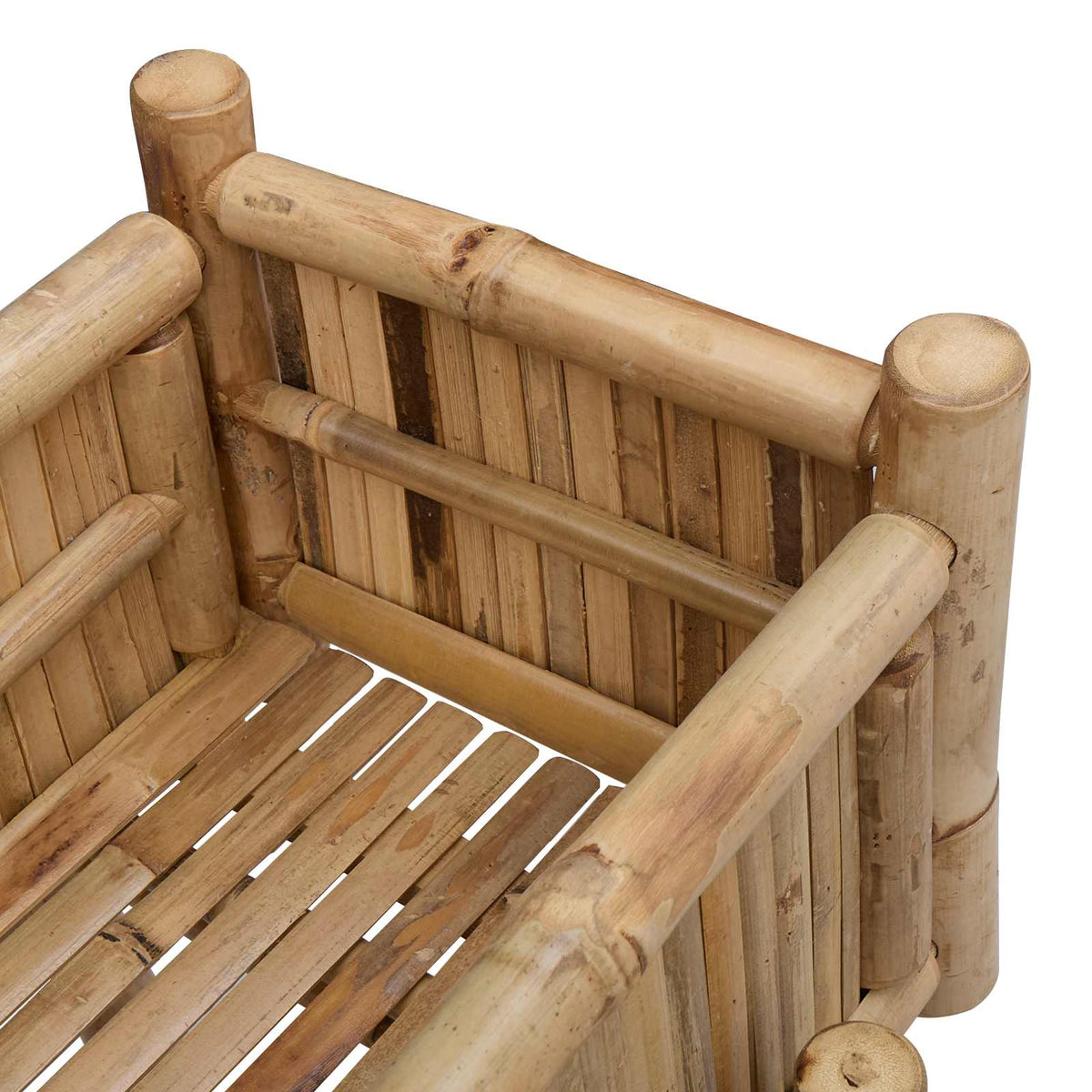Jardín Macetero Con Soporte Natural 100 X 38 X 74 Cm Bambú_5