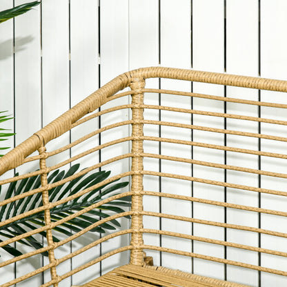 Outsunny Conjunto De Muebles De Ratán Para 4 Personas Con Sofá Sillones Mesa_4