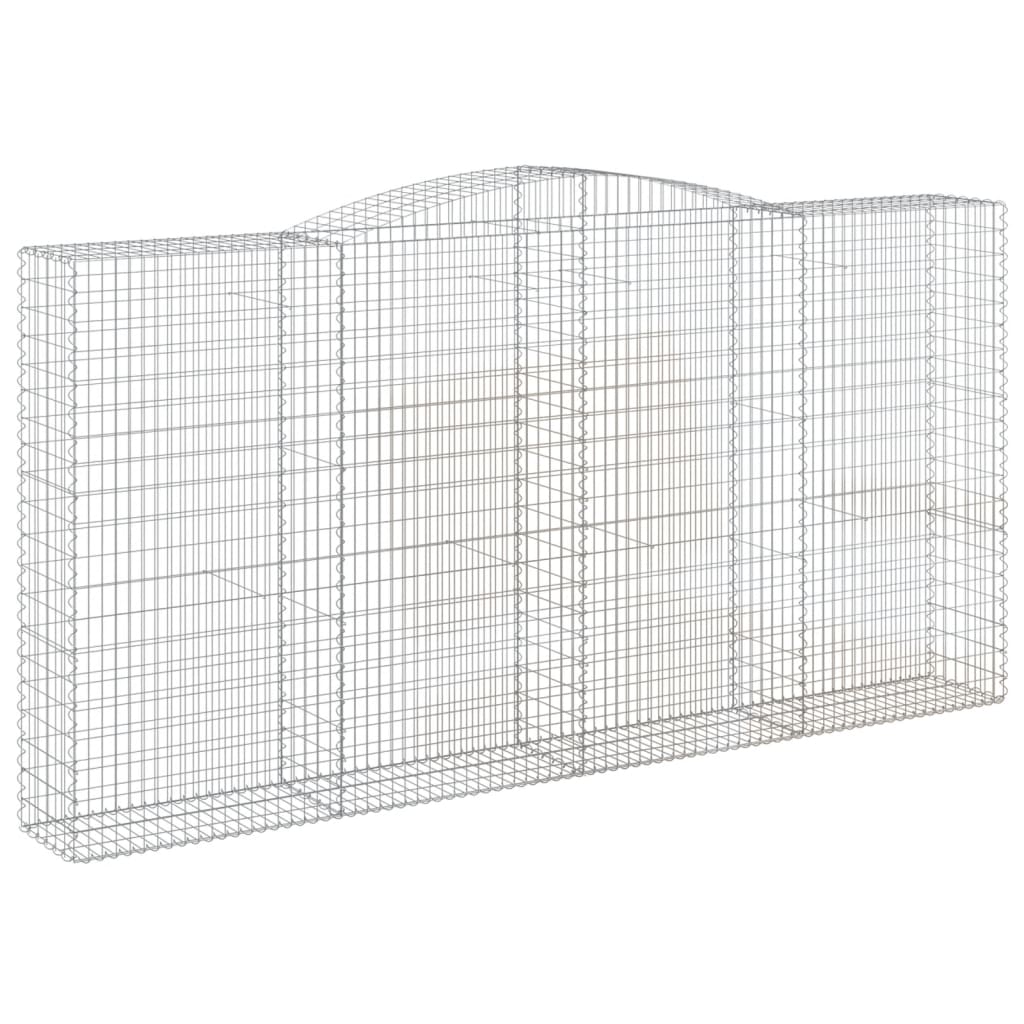 Cestas De Gaviones 5 Uds Forma De Arco Hierro 400x50x200/220 Cm_2