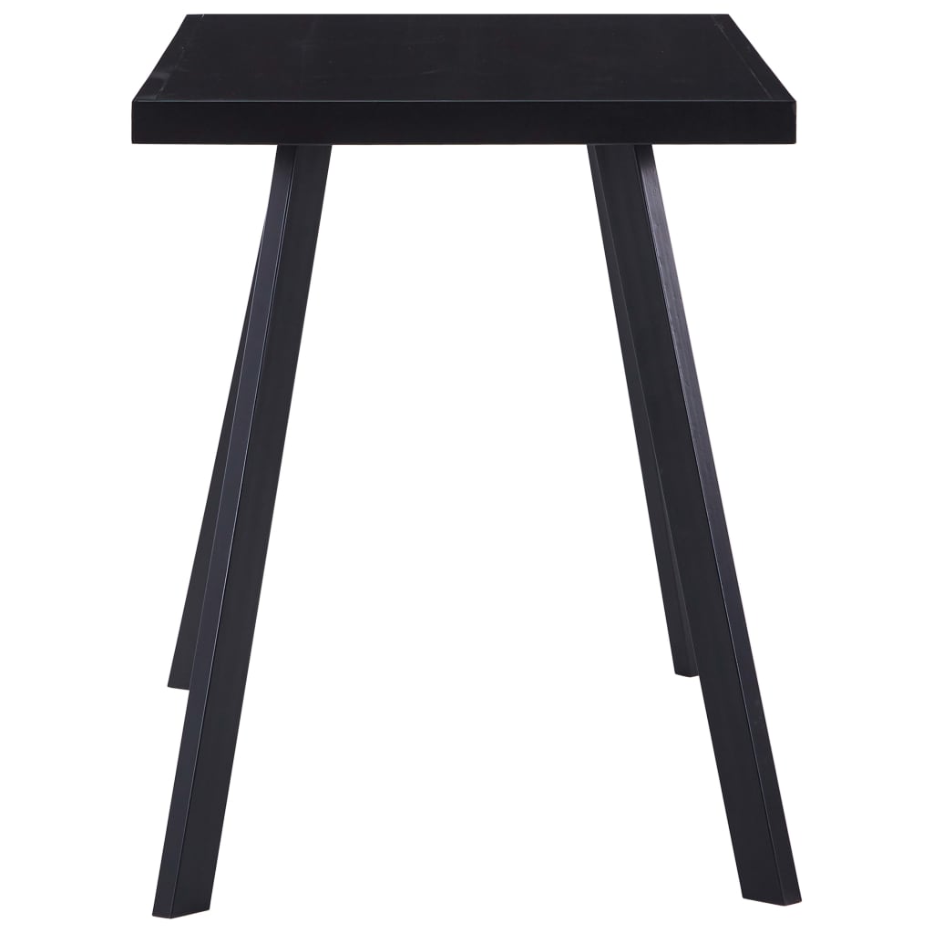Mesa De Comedor De Vidrio Templado Negro 120x60x75 Cm_1
