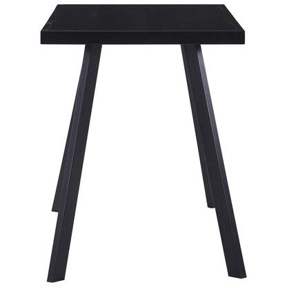 Mesa De Comedor De Vidrio Templado Negro 120x60x75 Cm_1