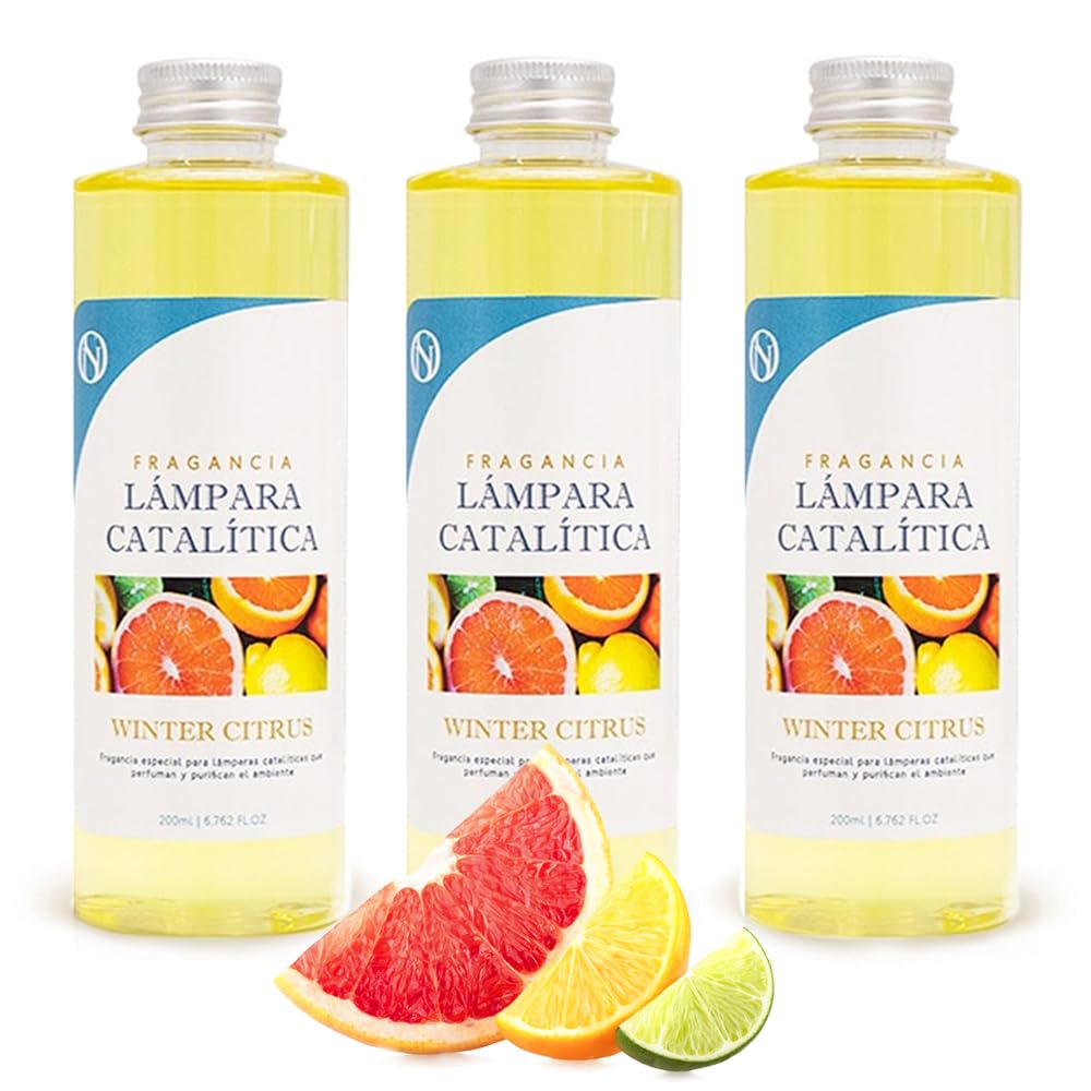 Pack 3x Fragancia Para Lámpara Catalítica 500ml: Aroma Winter Citrus - Disfruta De Tu Aroma Favorito Durante Más Tiempo_0