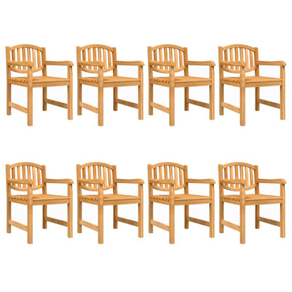 Vidaxl Sillas De Jardín 8 Uds Madera Maciza De Teca 58x59x88 Cm_0