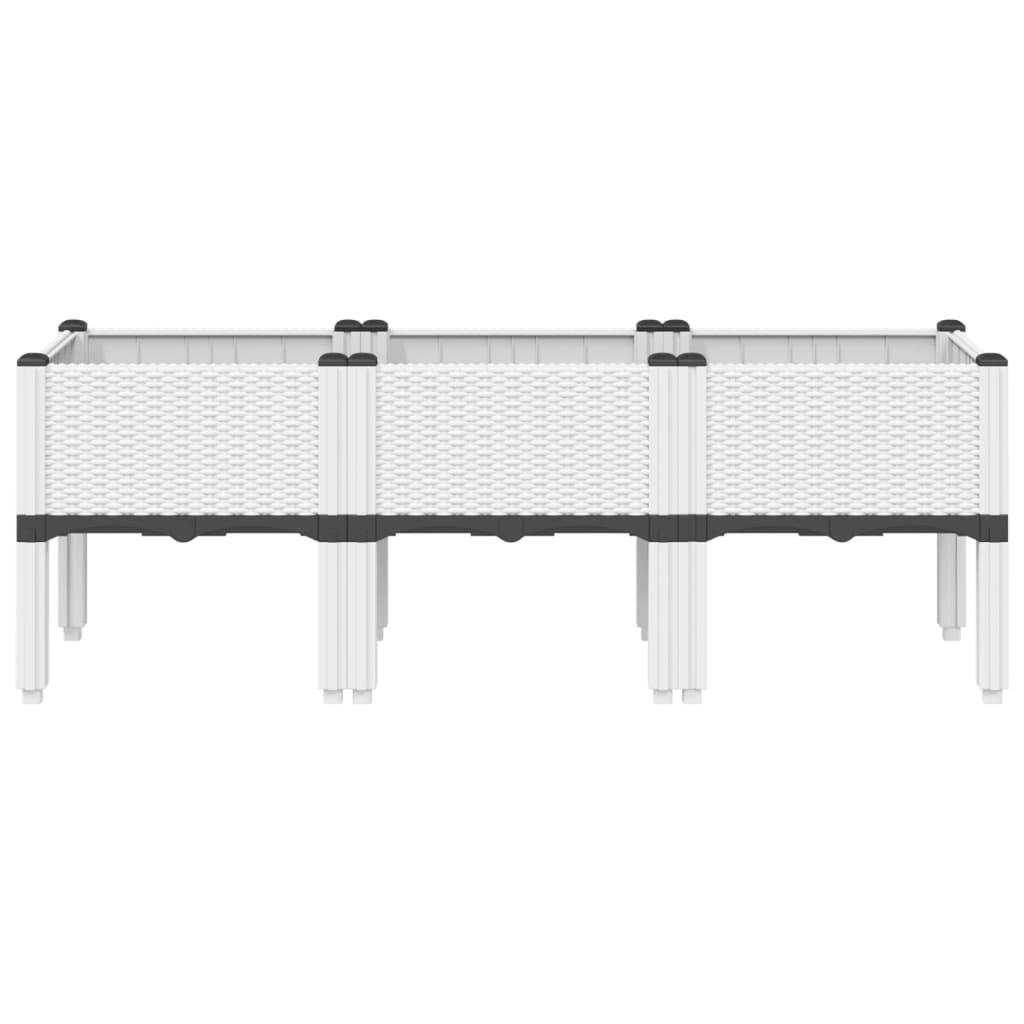 Jardinera Con Patas Pp Blanco 120x40x42 Cm_2