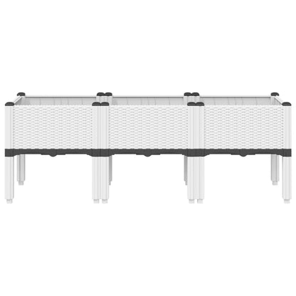 Jardinera Con Patas Pp Blanco 120x40x42 Cm_2