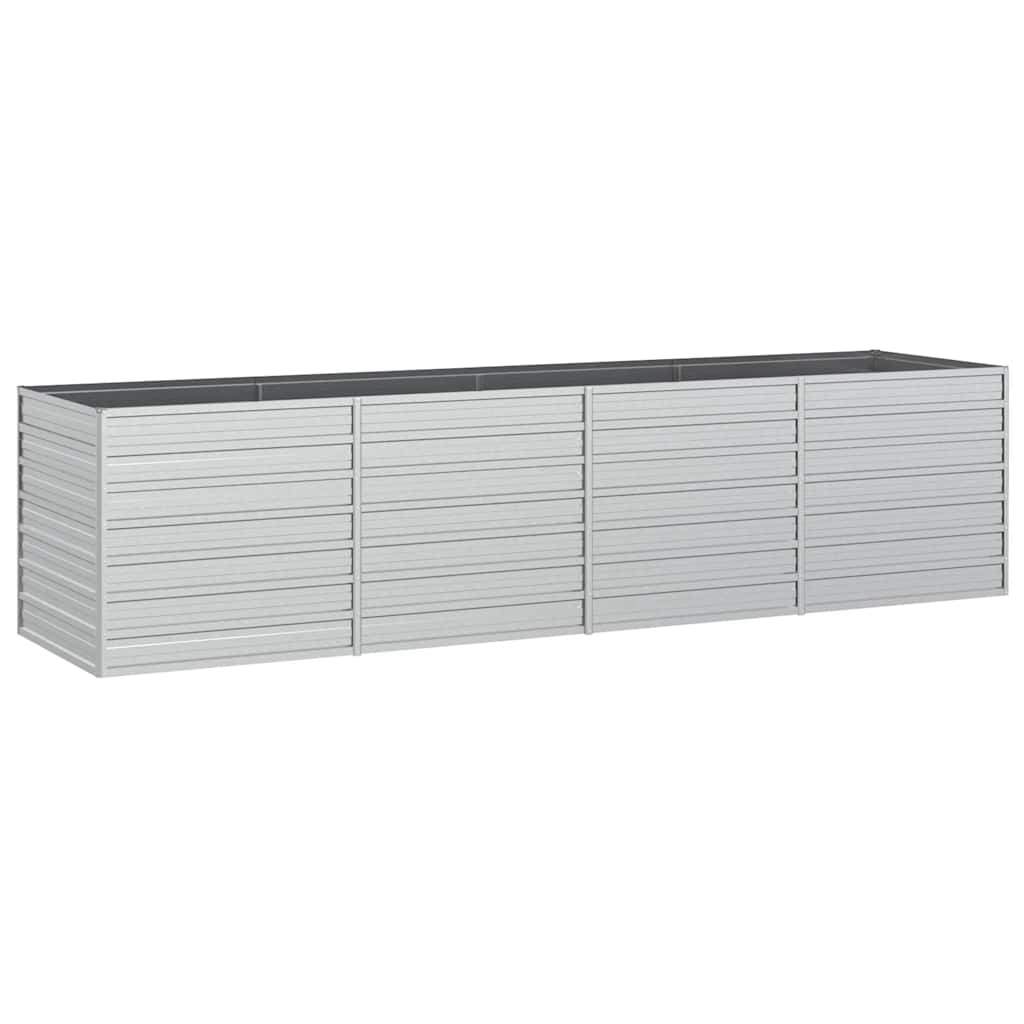 Arriate De Acero Galvanizado Plateado 320x80x77 Cm_0