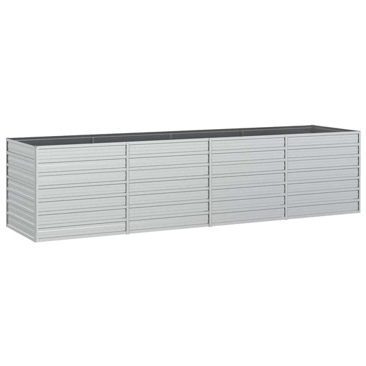 Arriate De Acero Galvanizado Plateado 320x80x77 Cm_0
