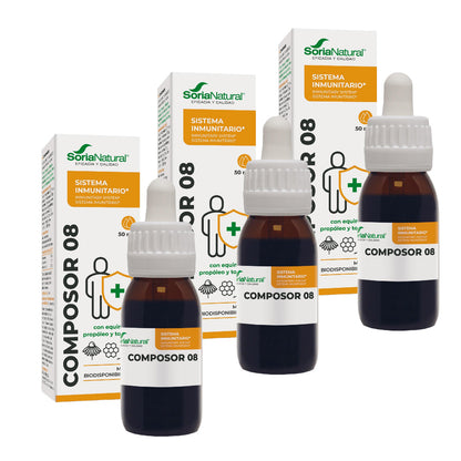 Embalagem de 3 Composor 8 Siglo XXI Echina Soria Natural, 50 ml