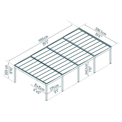 Carport de alumínio Canopia OSLO 6 x 12 m
