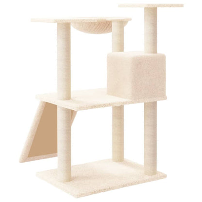 Vidaxl Rascador Para Gatos Con Postes De Sisal Color Crema 83 Cm_4