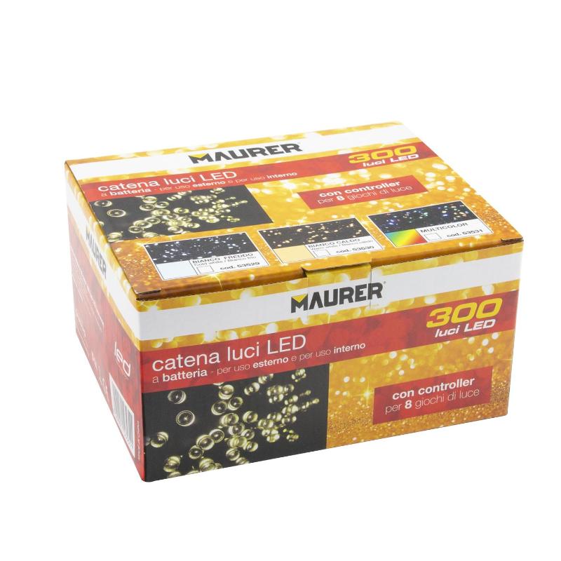 Luces Navidad A Pilas 300 Leds Multicolor Interior / Exterior (ip44)_1