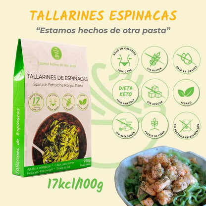 Noodles konjac com espinafres The Konjac Shop 270g