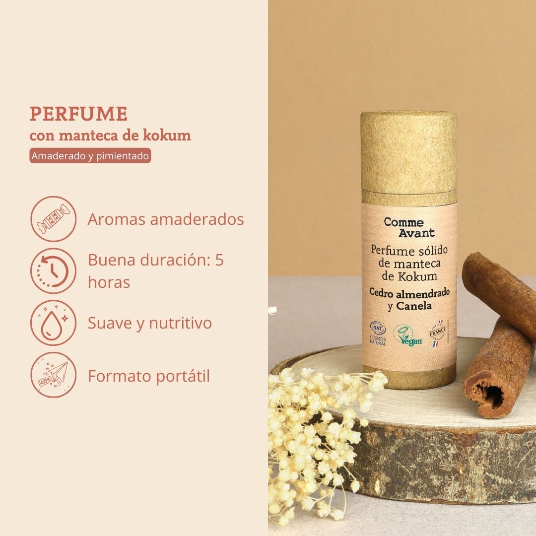 Perfume Sólido Amaderado Y Especiado Con Manteca De Kokum - Cedro Almendrado Y Canela_4