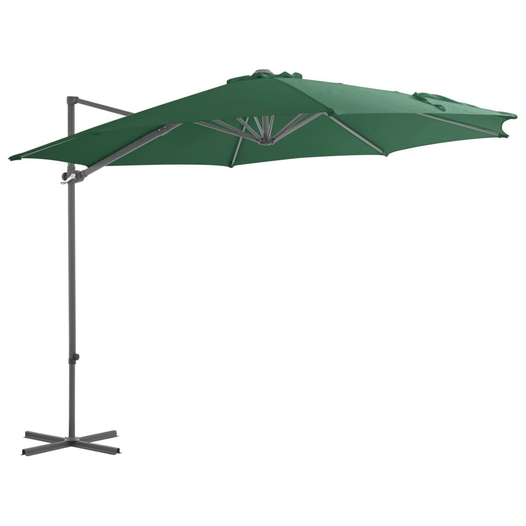 Vidaxl Sombrilla De Jardín Con Base Portátil Verde_1