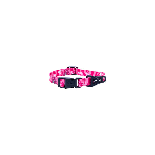Collar Para Perro, Modelo Fusion De Rogz, Estampado Huellas Rosa. Talla L (21-40kg)_0