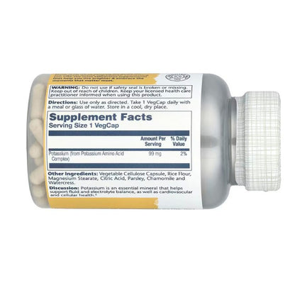 BIG POTÁSSIO 99 MG, Solaray, 200 cápsulas vegan