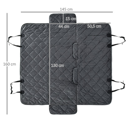 Pawhut Funda De Asiento De Coche Para Perros Antideslizante Con Anclajes_2