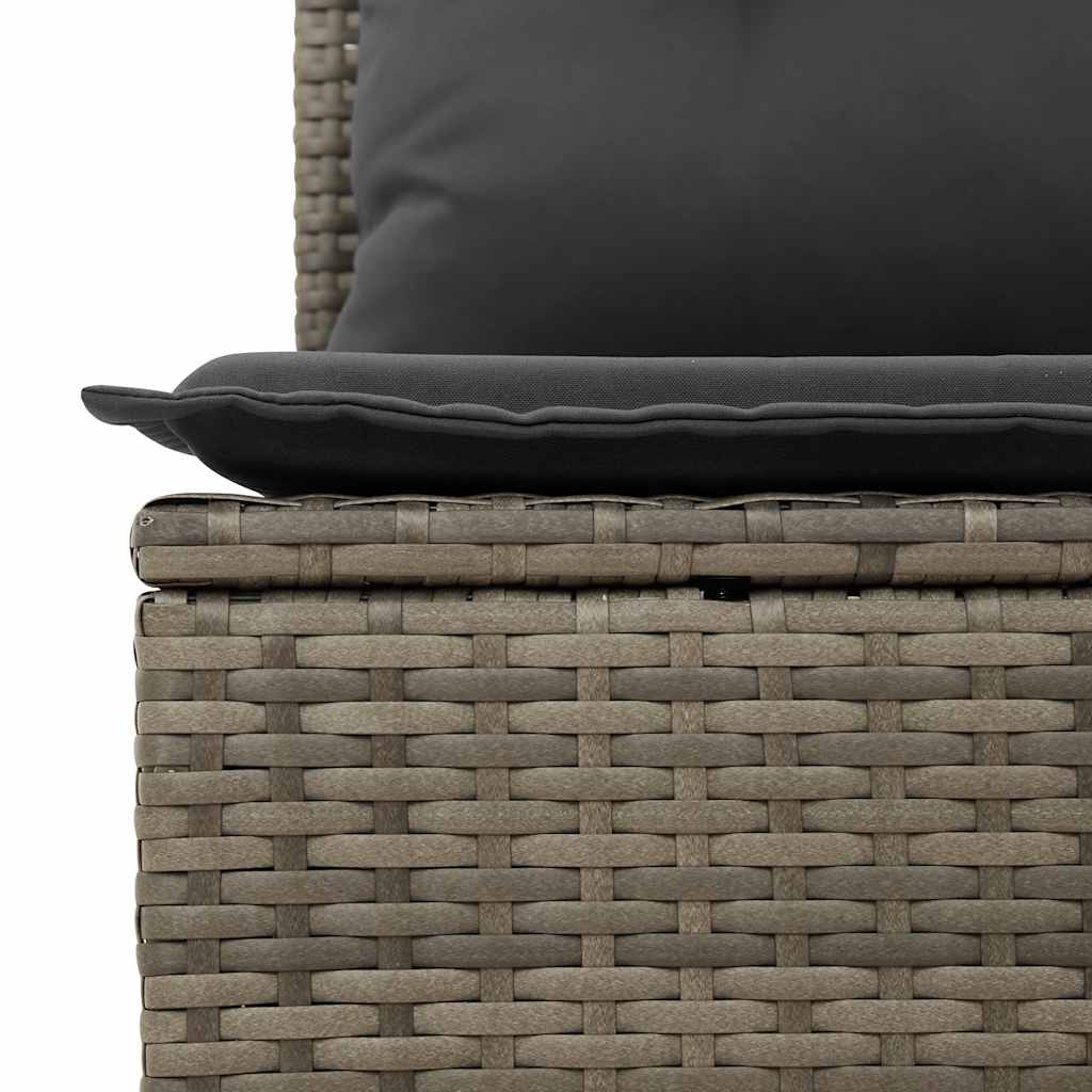 Set De Sofás De Jardín Y Cojines 8 Piezas Ratán Sintético Gris / Vetonek_4