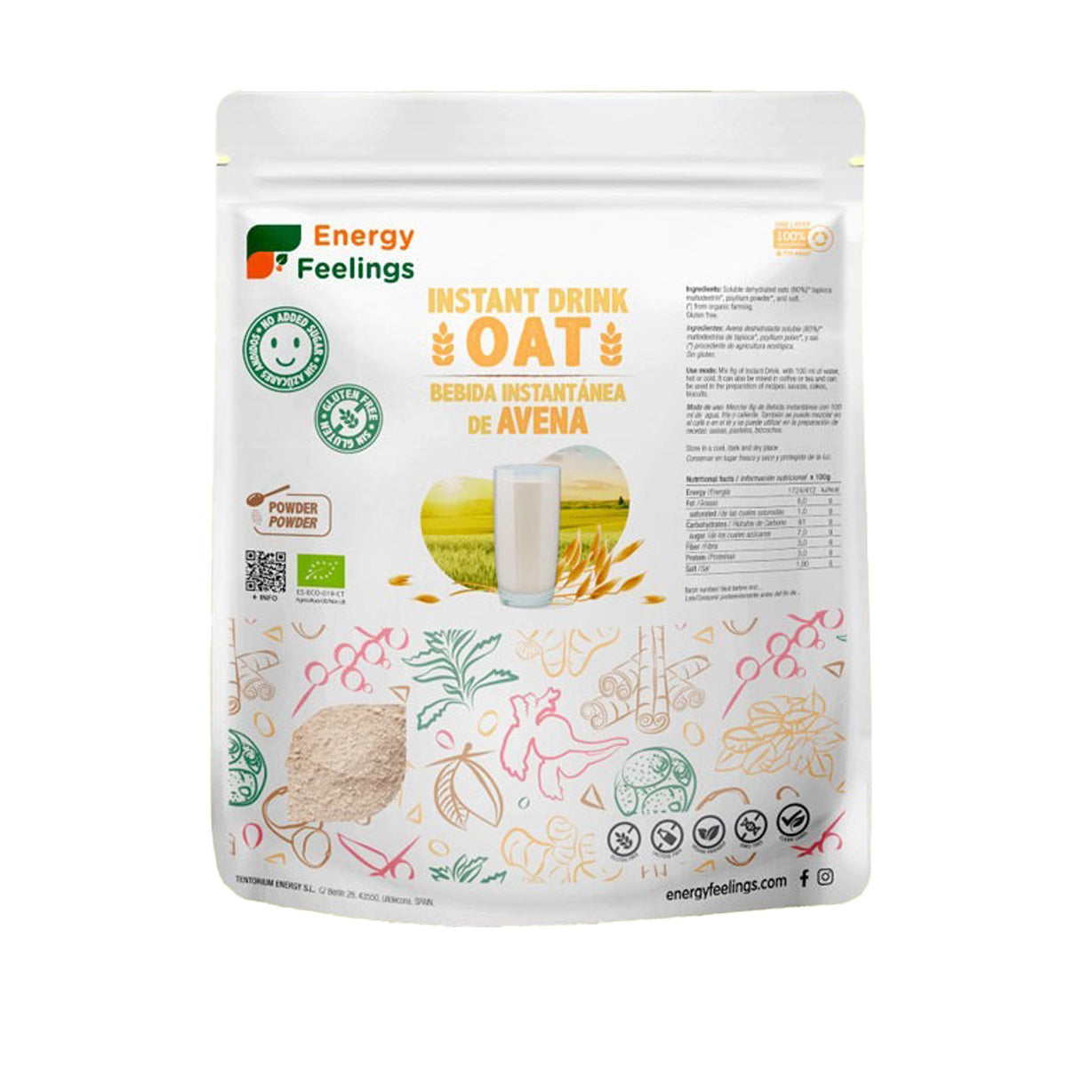 Bebida Instantanea de Avena ECO Energy Feelings 1 Kg