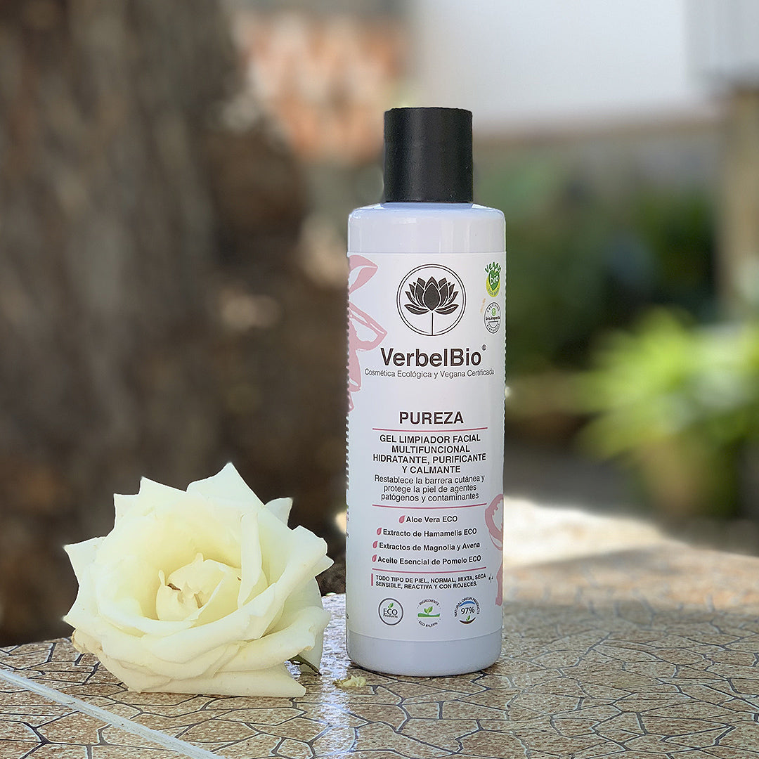 Gel Limpiador Facial Natural Pureza Verbelbio - Purificante, Oxigenante y Calmante. Con Hamamelis, Magnolia y Pomelo_1