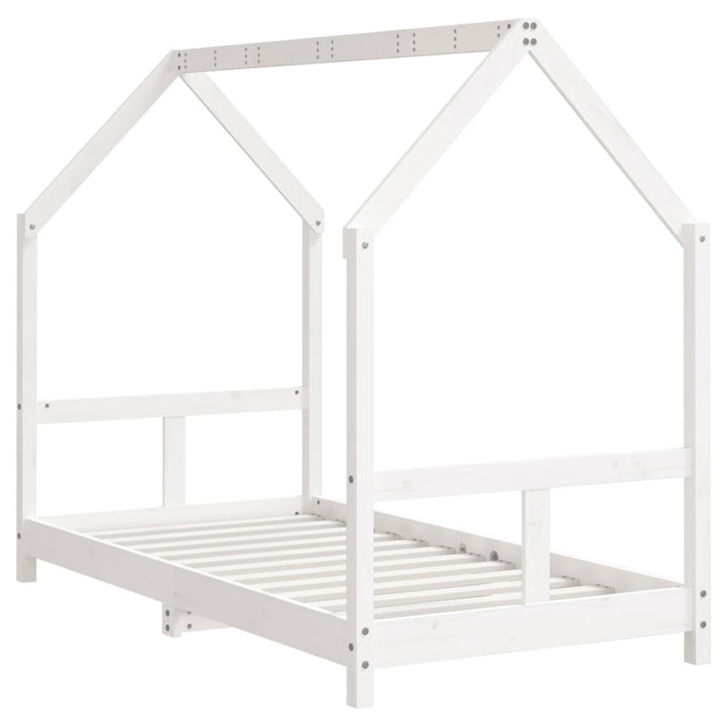 Vidaxl Estructura De Cama Para Niños Madera De Pino Blanco 80x160 Cm_5