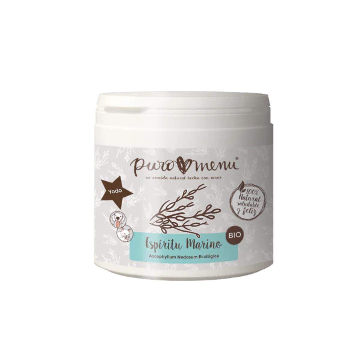 Suplemento biológico Marine Spirit Ascophyllum Nodosum para cães e gatos Puromenu 100 g
