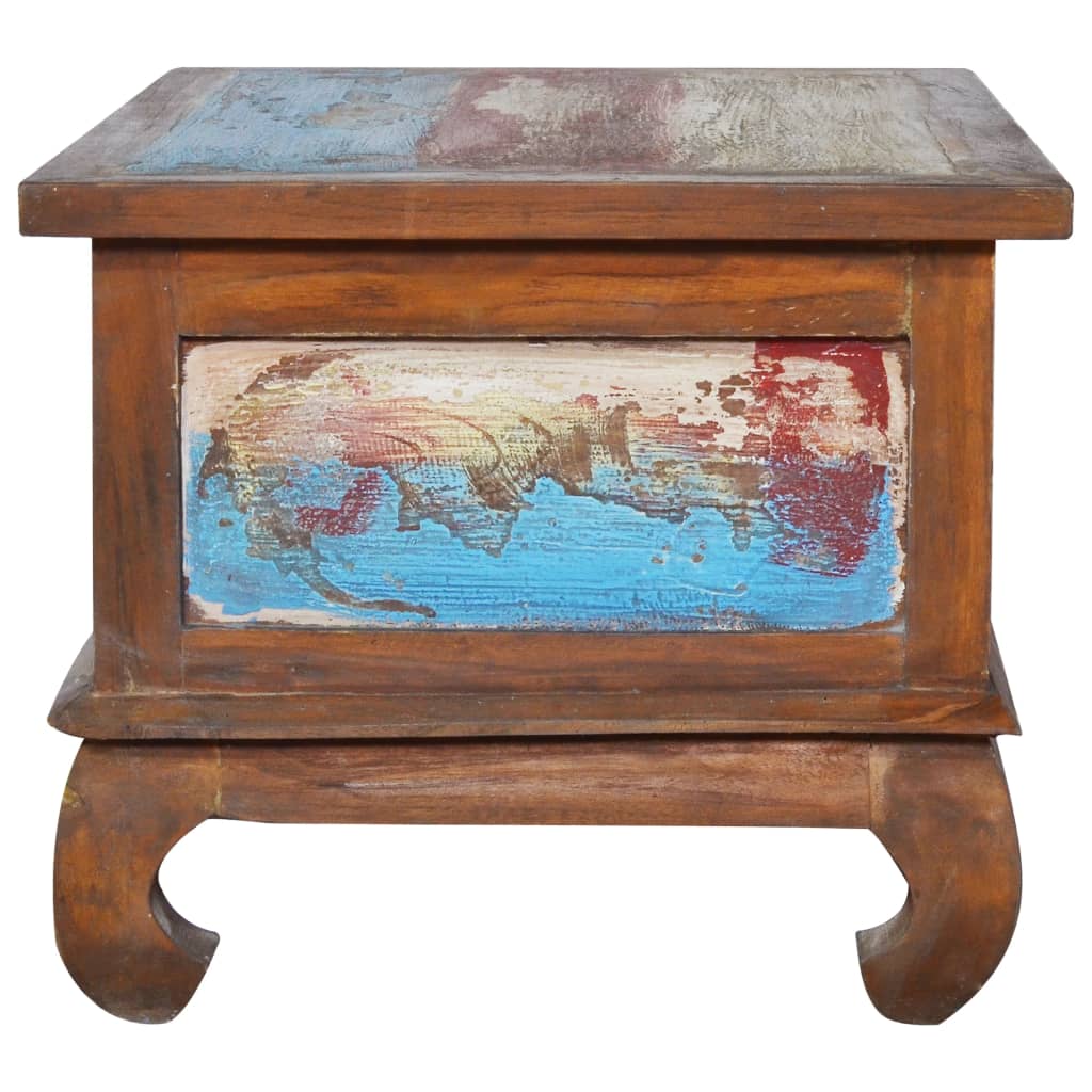 Mesa De Centro De Madera De Teca Reciclada 80x50x40 Cm._2