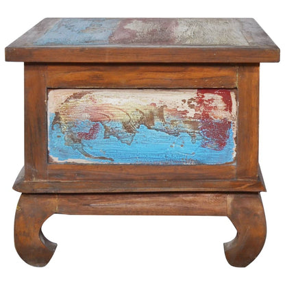 Mesa De Centro De Madera De Teca Reciclada 80x50x40 Cm._2