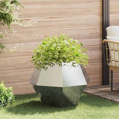 Jardinera Plateado 75 X 75 X 60 Cm Acero Inoxidable_1