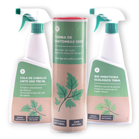 Pacote de controlo de pragas e doenças para ambientes interiores Planeta Huerto