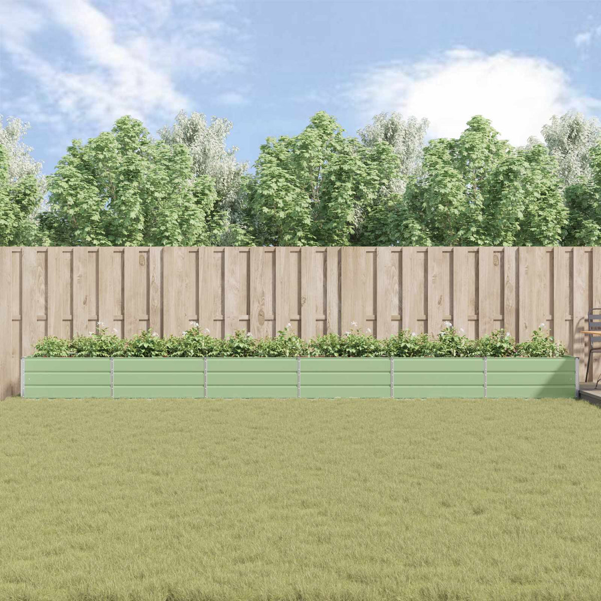 Jardinera Verde Pastel 580 X 100 X 45 Cm Acero Galvanizado_3