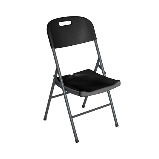 Silla Plegable Con Asa Negra 47x58x87cm 7house_0