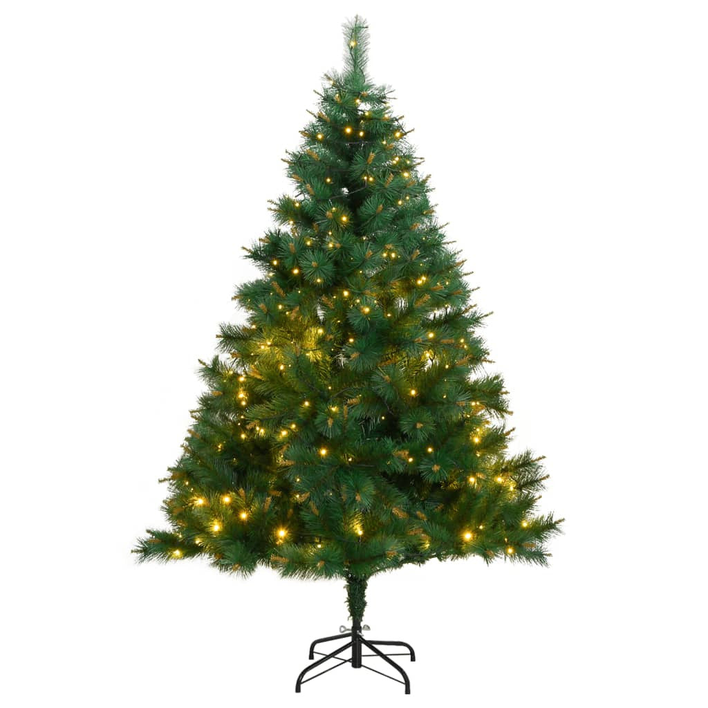 Vidaxl Árbol De Navidad Artificial Con Bisagras 300 Leds 240 Cm_0