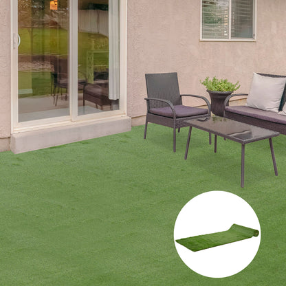 Outsunny Césped Artificial 40 Mm Rollos De 1x4 M Realista Para Terraza Jardín_1